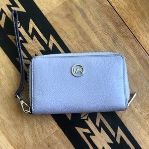 Small lavender Michael Kors wallet/wristlet